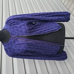 Anthropologie Amadi Navy Blue Bomber Jacket